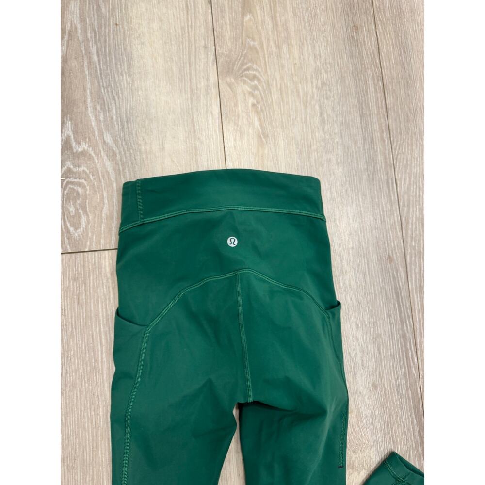 Lululemon Power Thru High-Rise Tight 25" Everglade Green size 0 NWOT - Picture 3 of 7